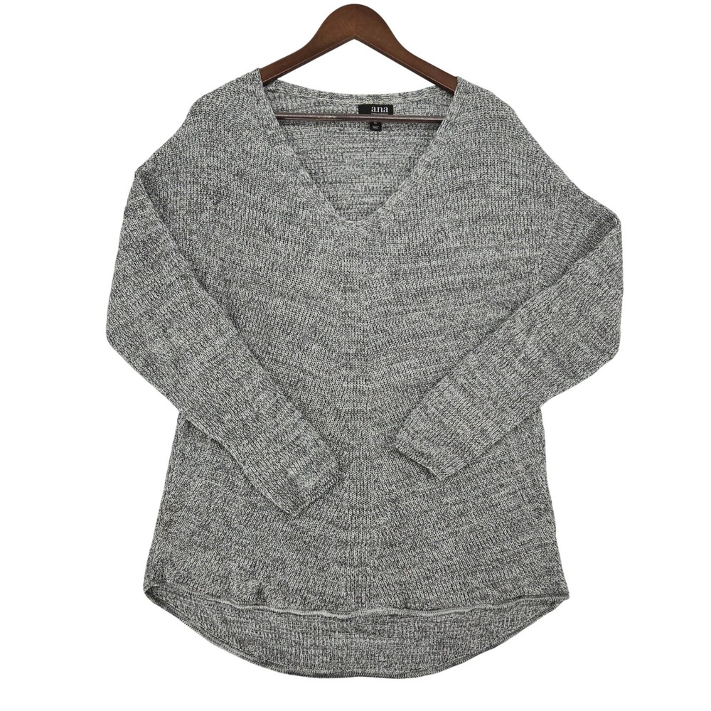 a.n.a XL V-Neck Womens‎ Lightweight Marled 100% Cotton Casual Aesthetic Sweater